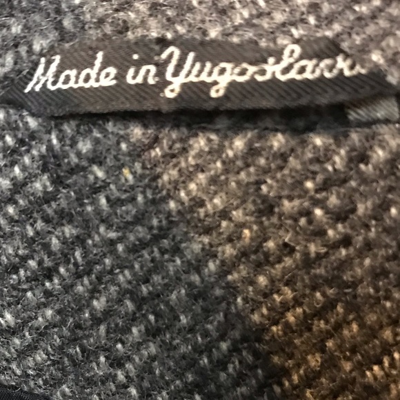 PURE WOOL TWEED COAT DOUBLE BREASTED OVERCOAT INTERNATIONAL SCENE - Picture 4 of 10